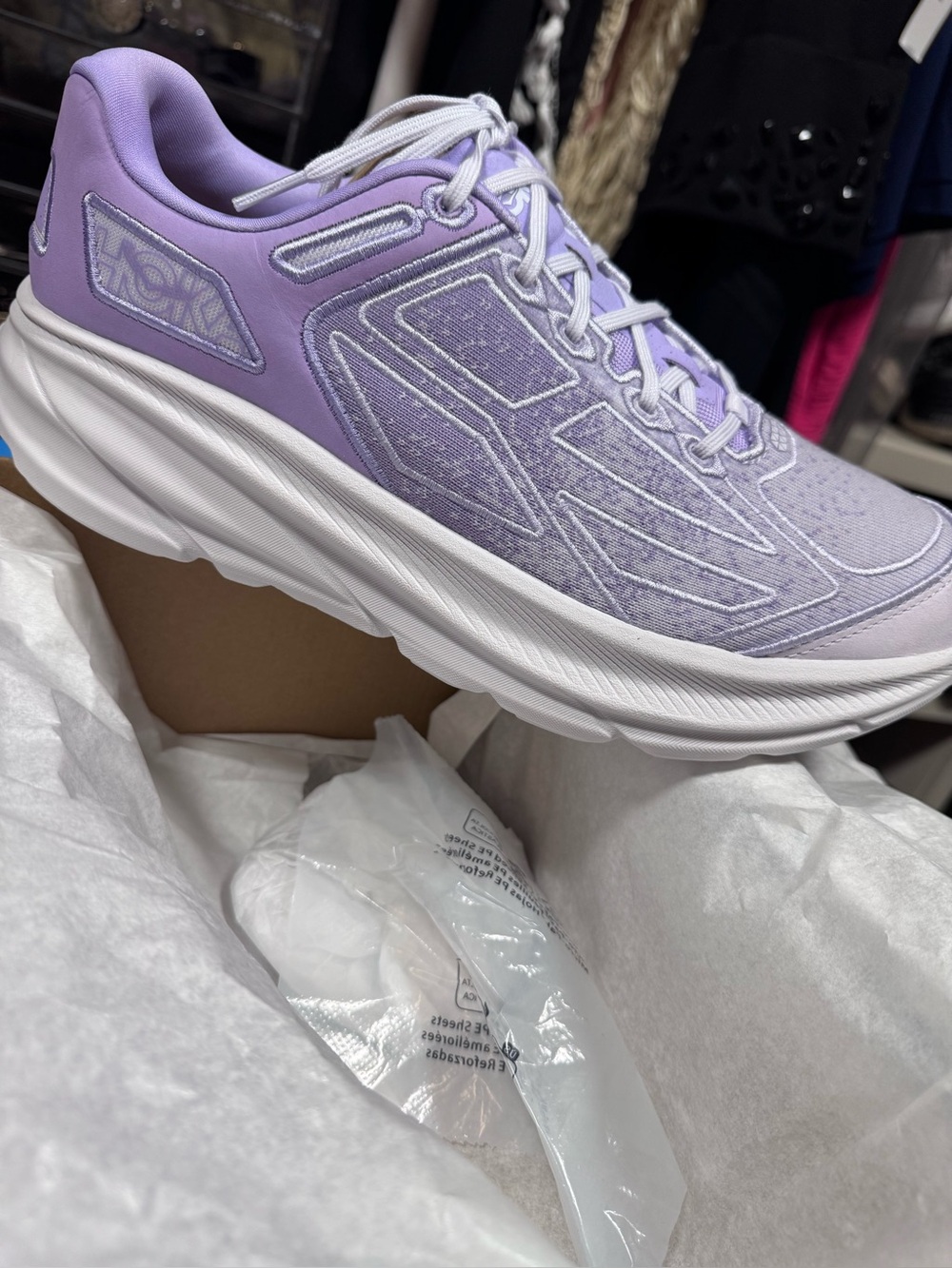 Hoka Lavender Bondi-Style Running Shoe